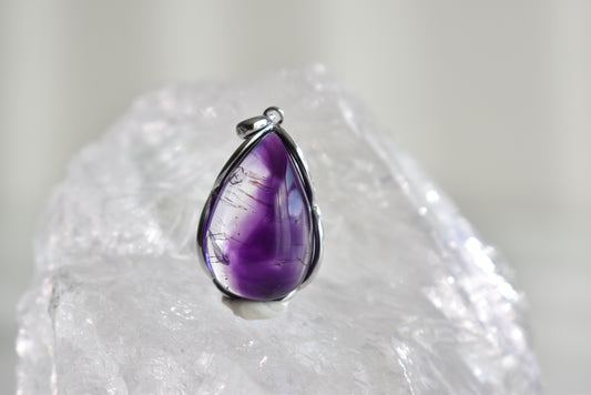 Super Seven Sterling Sliver Pendant ( M)