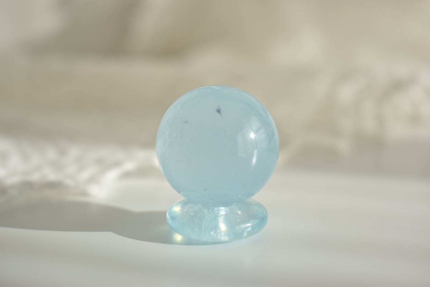 Aquamarine with Black Hematite 2.5cm