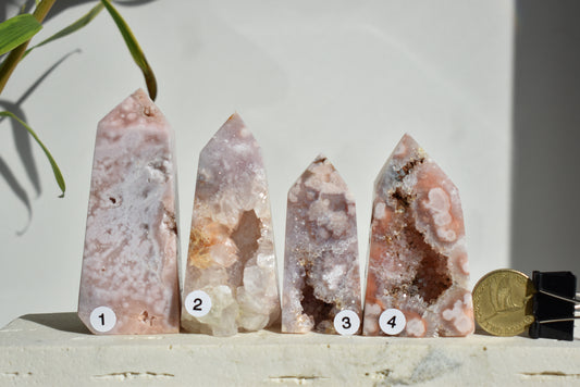 Pink Amethyst Flower Agate Point
