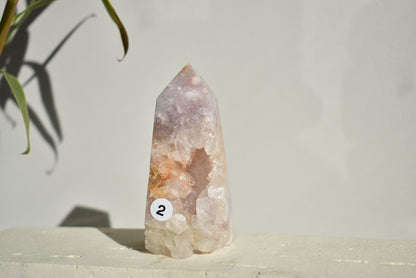 Pink Amethyst Flower Agate Point