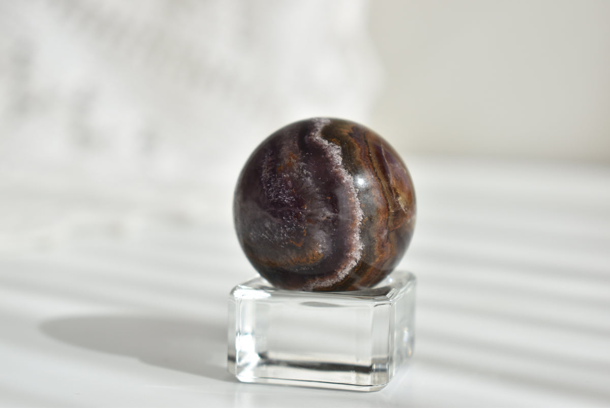 Aurora Fluorite Sphere 3.4cm (UV Reactive)