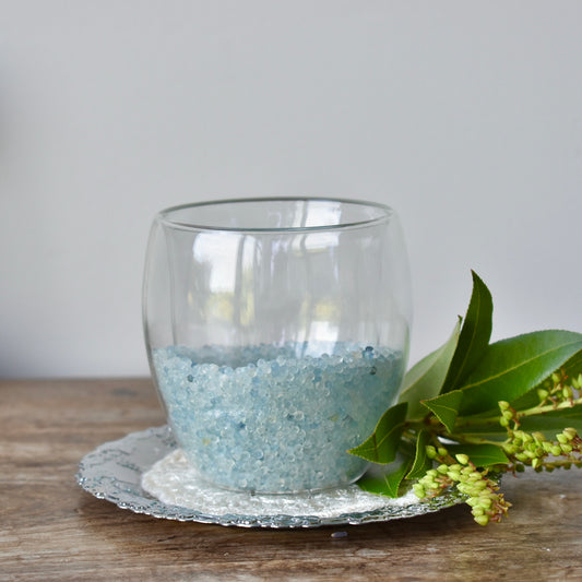 Aquamarine Chip Glass Cup