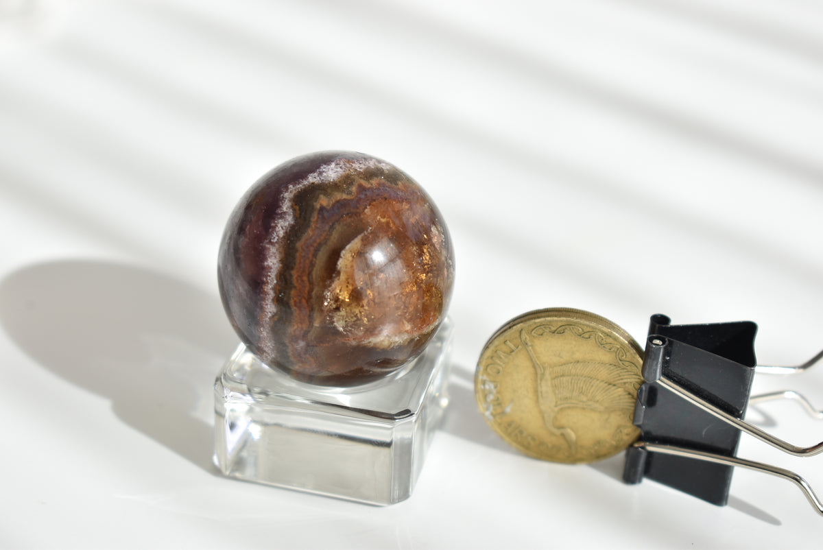 Aurora Fluorite Sphere 3.4cm (UV Reactive)