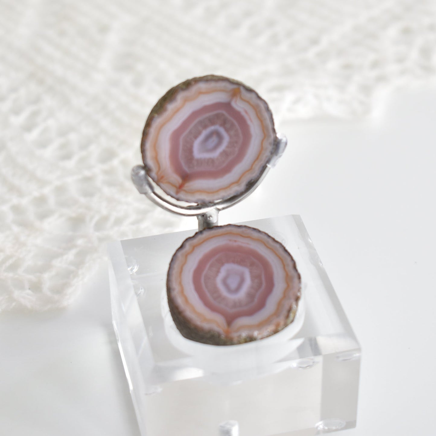 Zhanguo Agate Geodes with Customised stand #3