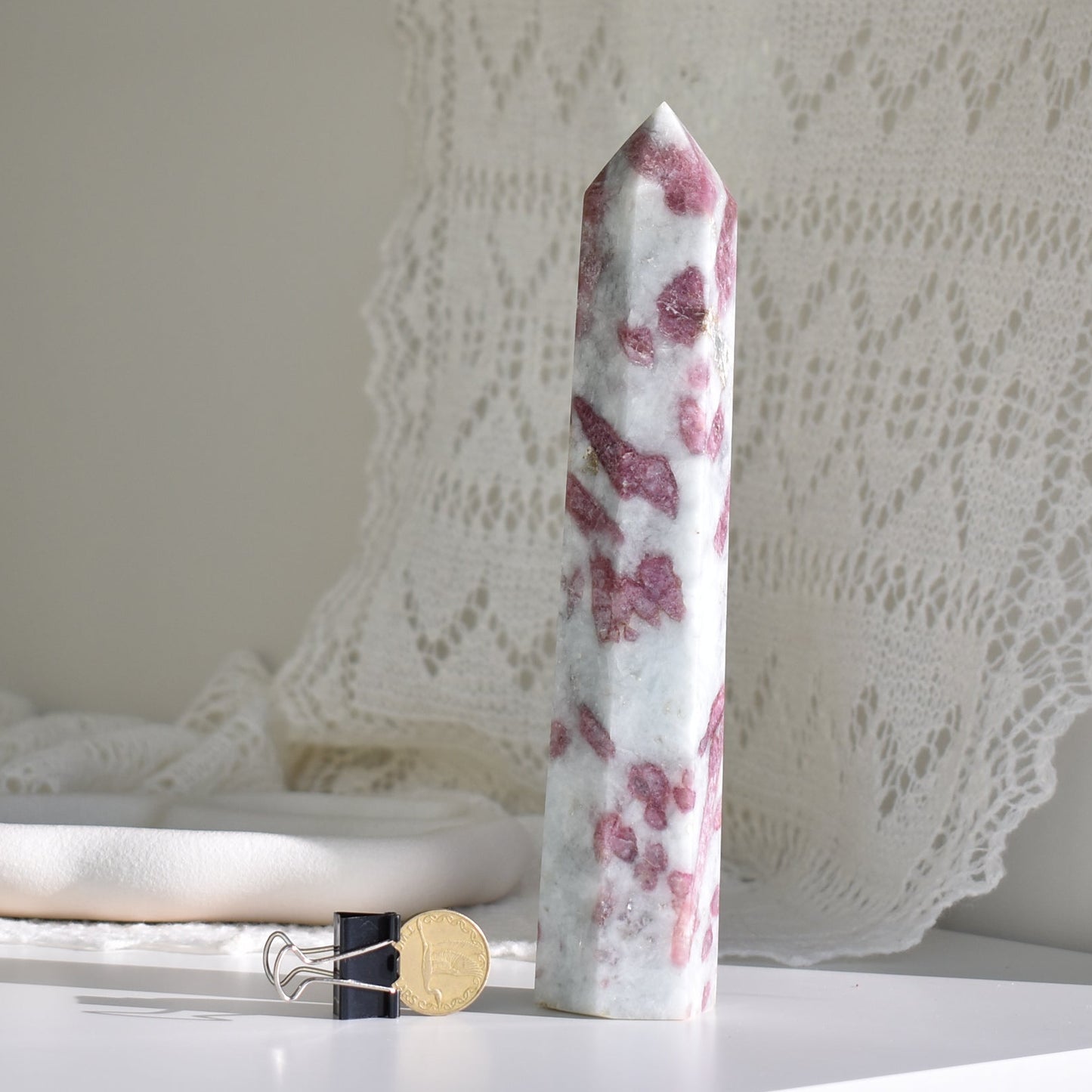 Pink tourmaline tower  672g