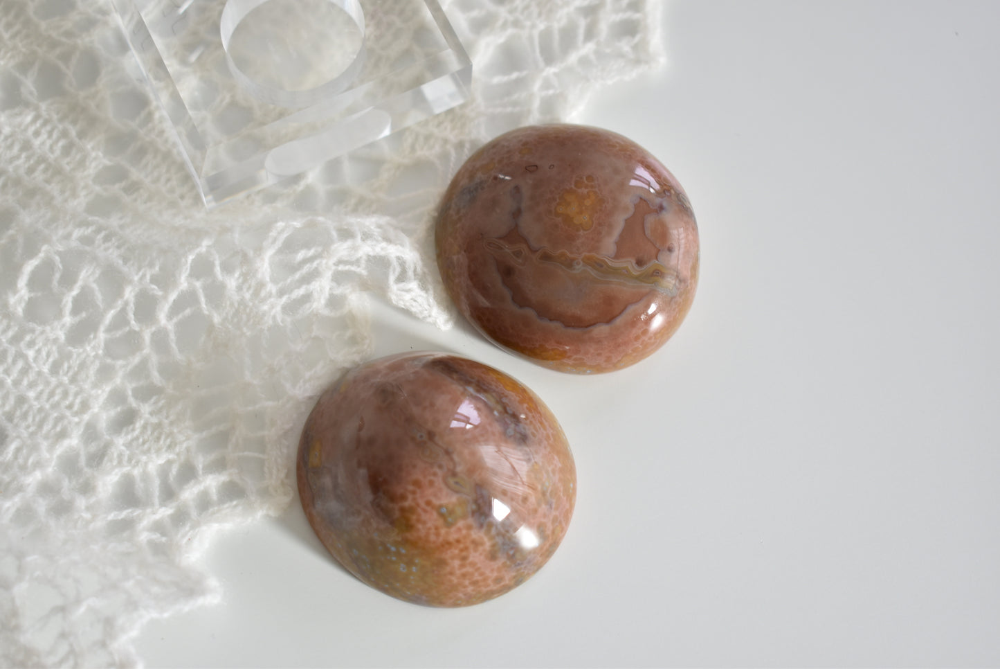Large Pink Zhanguo Agate Geodes with Customised stand #2