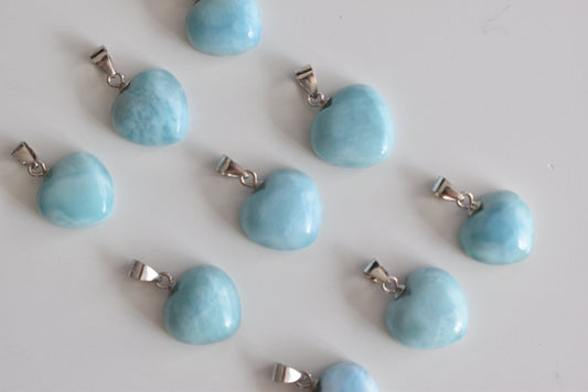 Small Larimar Pendant Sterling Sliver Pendant