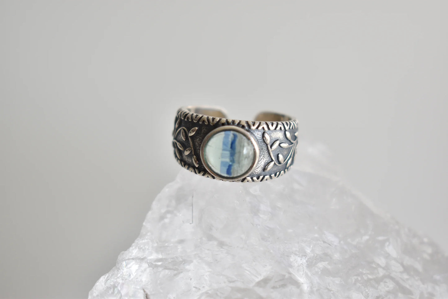 Blue Kyanite Sterling Sliver Ring Adjustable