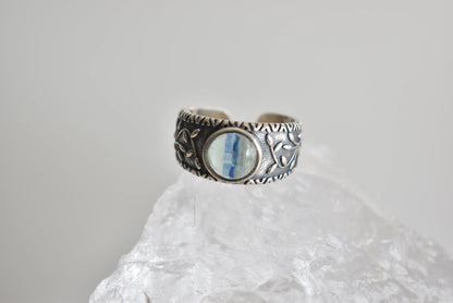 Blue Kyanite Sterling Sliver Ring Adjustable
