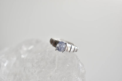 Dumortierite Sterling Silver Ring Adjustable