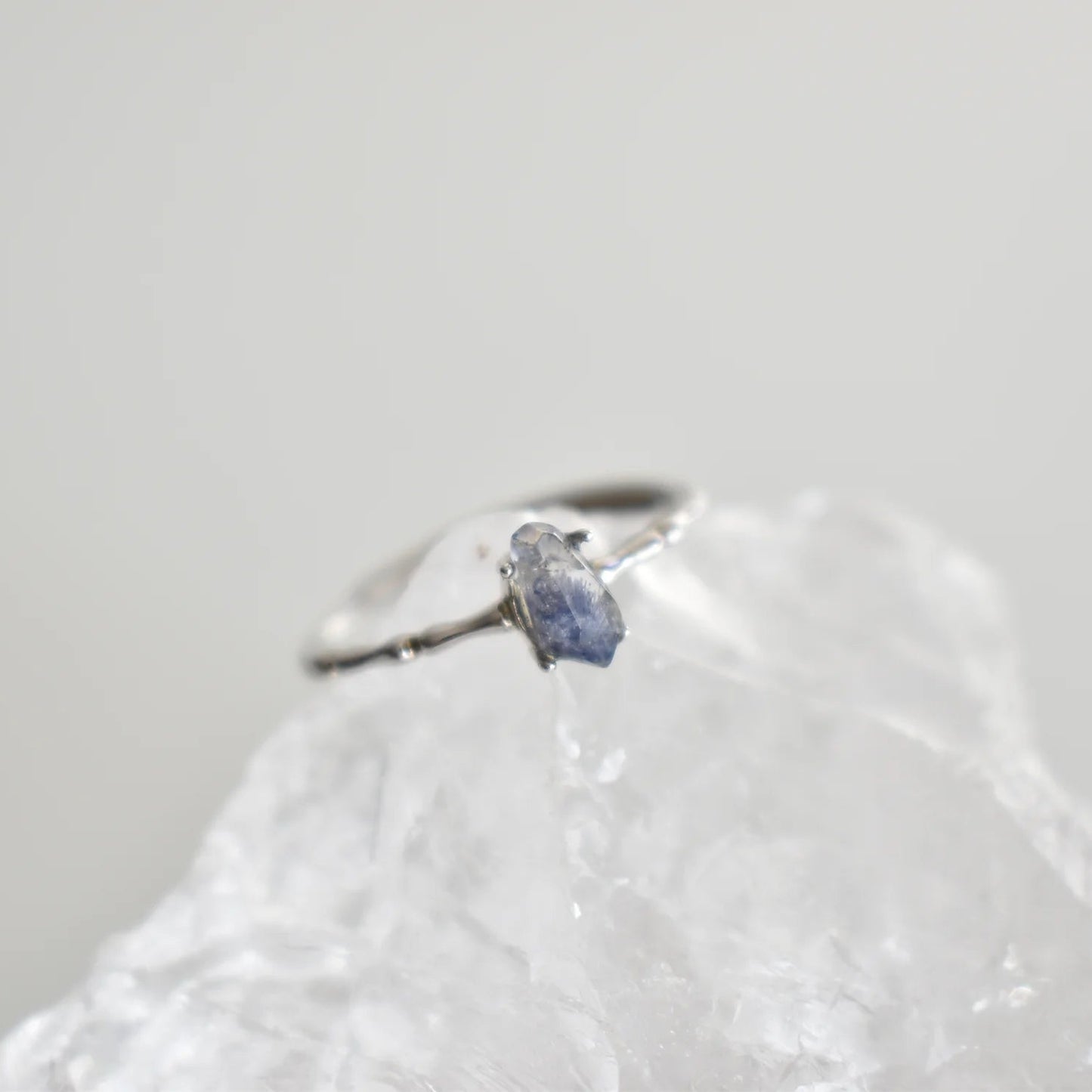 Dumortierite Sterling Silver Ring Adjustable