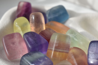Candy Fluorite Square Tumble