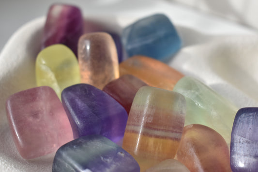 Candy Fluorite Square Tumble