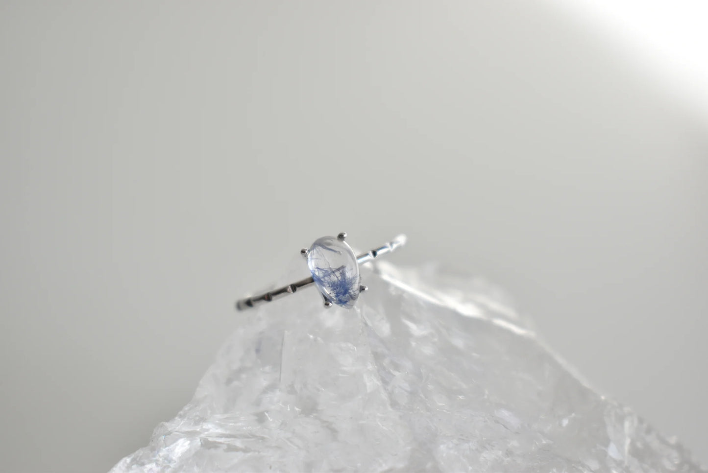 Dumortierite Sterling Silver Ring Adjustable