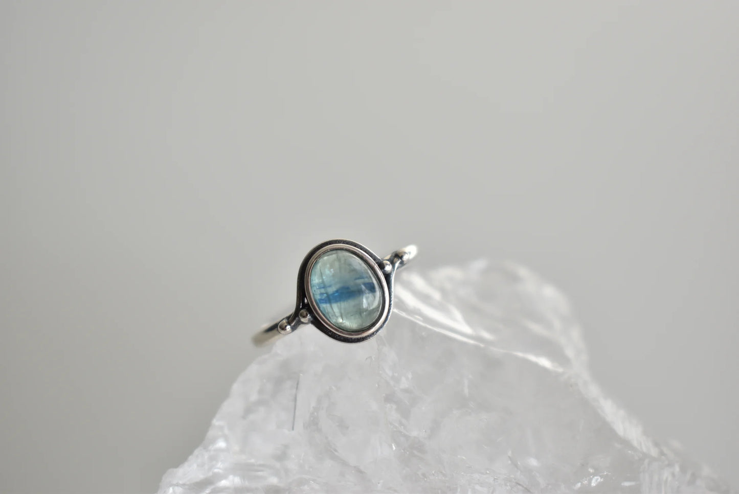 Blue Kyanite Sterling Sliver Ring Adjustable
