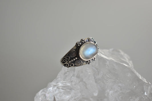 Moonstone Sterling Sliver Ring Adjustable