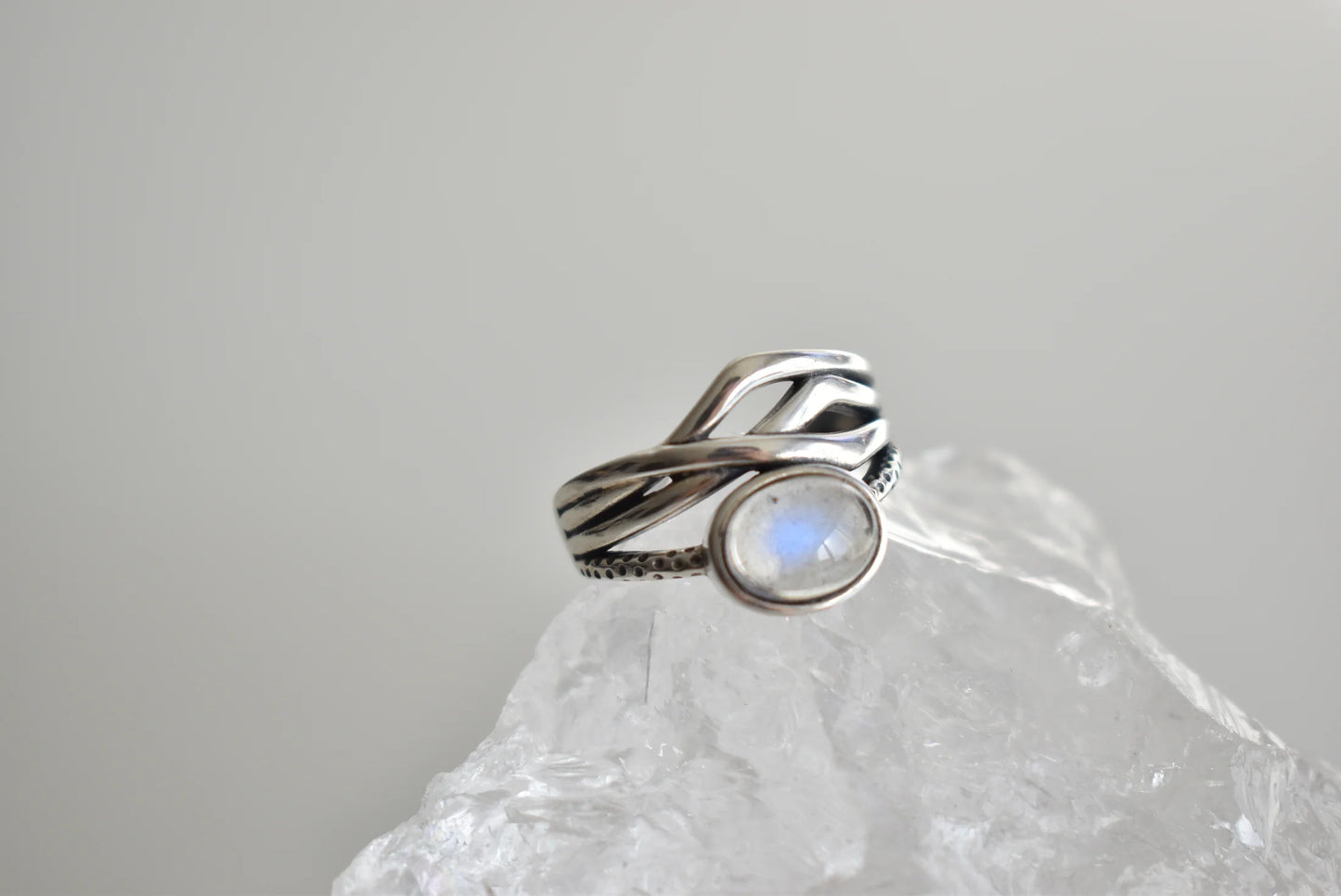Moonstone Sterling Sliver Ring Adjustable