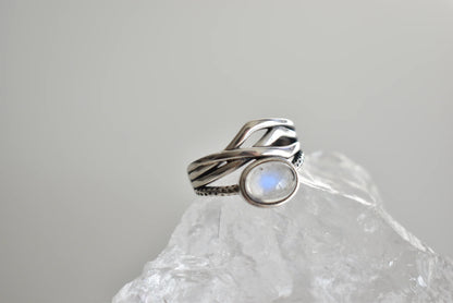 Moonstone Sterling Sliver Ring Adjustable