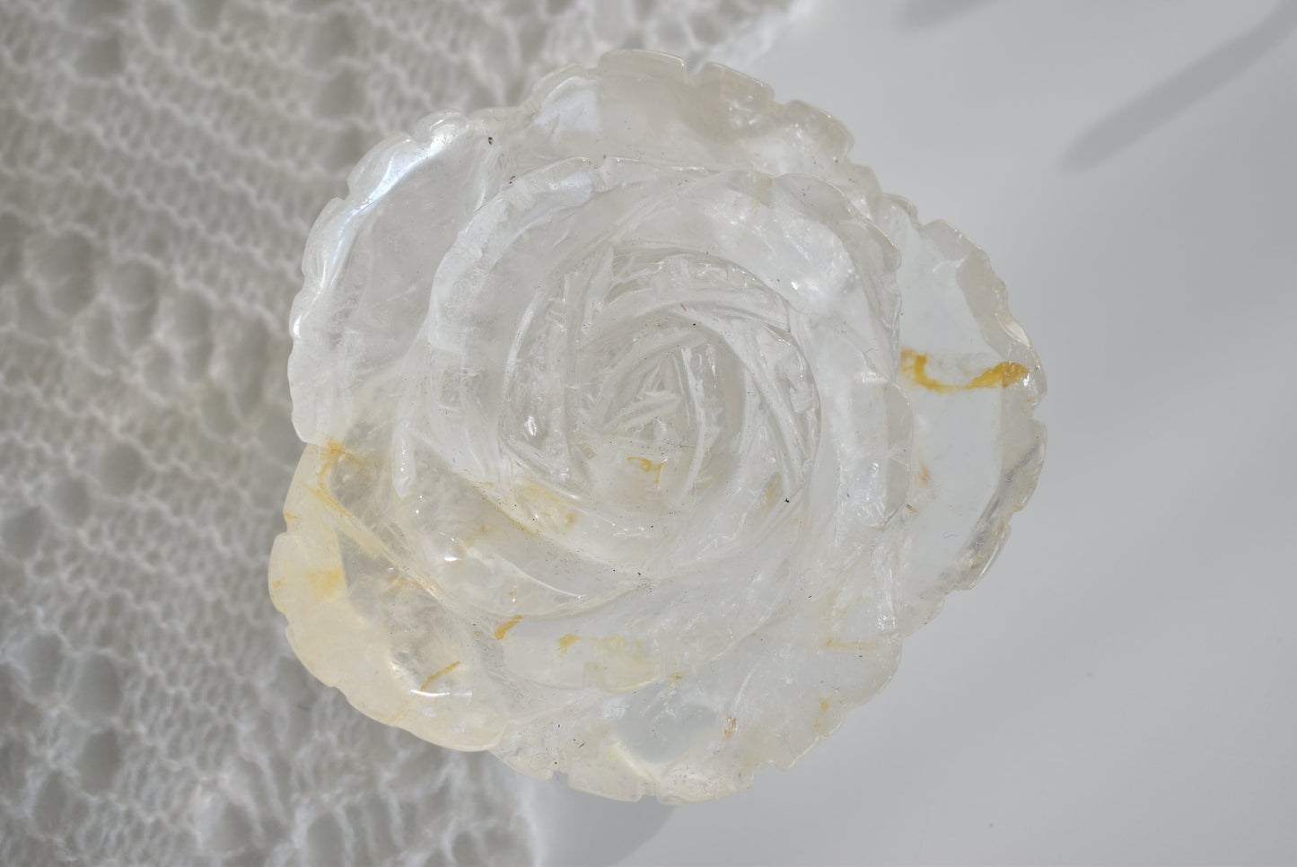 Clear Quartz Flower on Stand