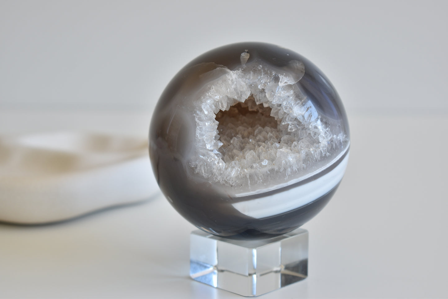 Large Druzy Agate Sphere 85mm