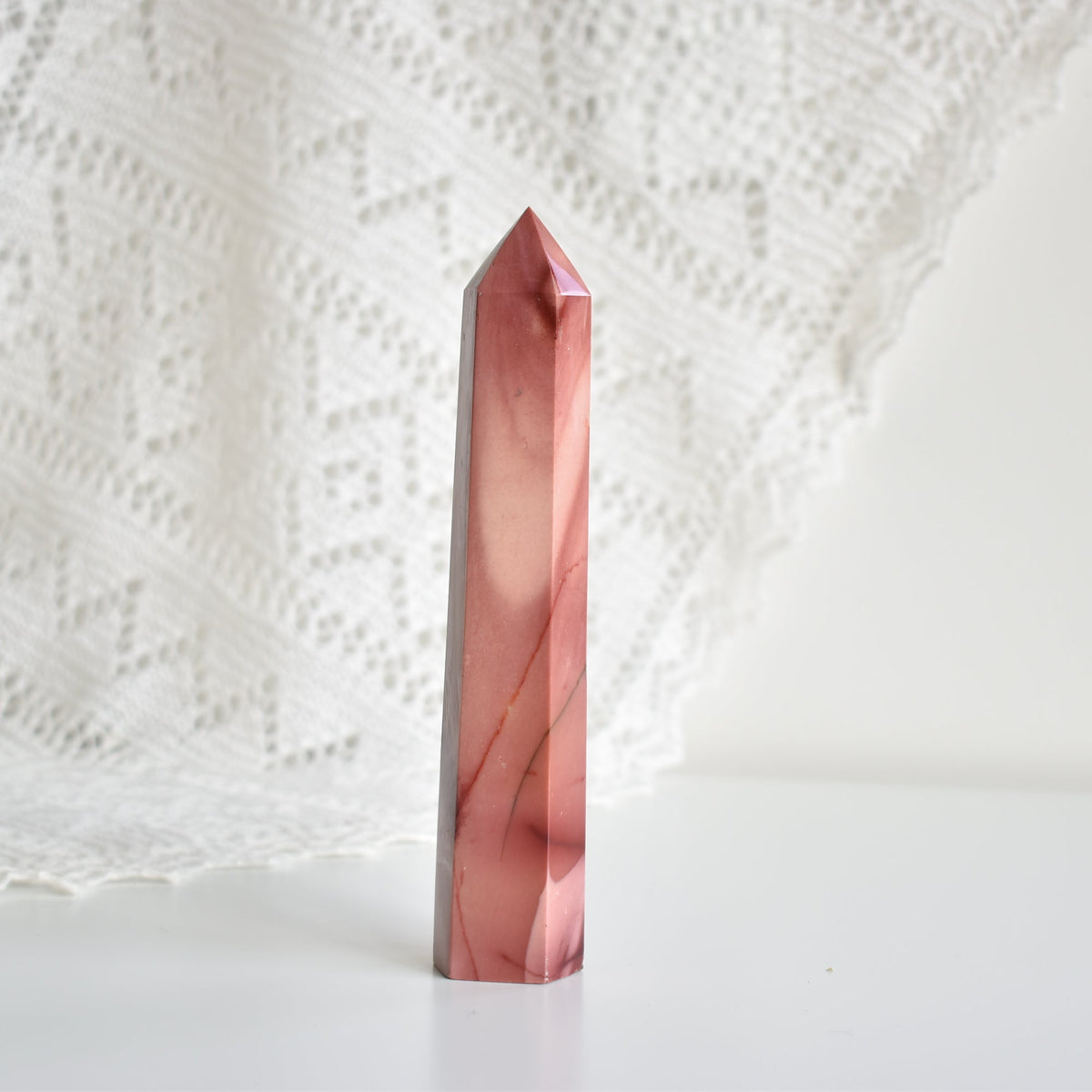 Large Pink Mookaite Tower #4