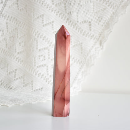 Large Pink Mookaite Tower #4