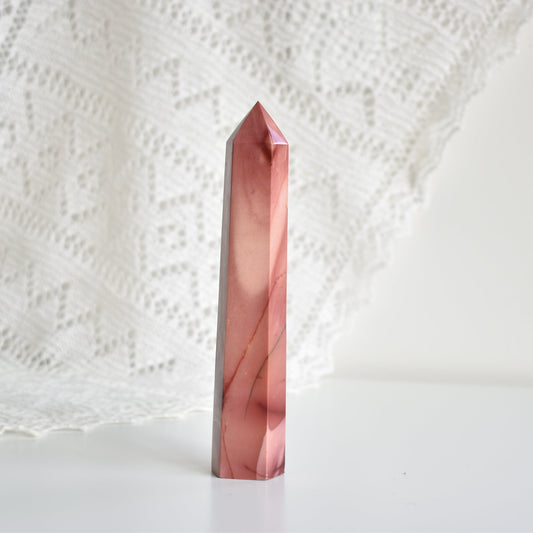 Large Pink Mookaite Tower #4