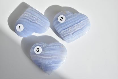 Blue Lace Agate Heart #3