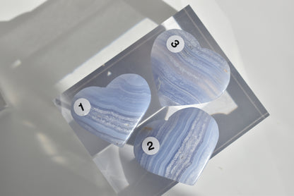 Blue Lace Agate Heart #3