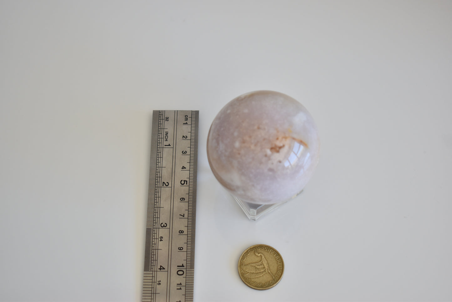 Flower Agate Sphere Druzy 62mm