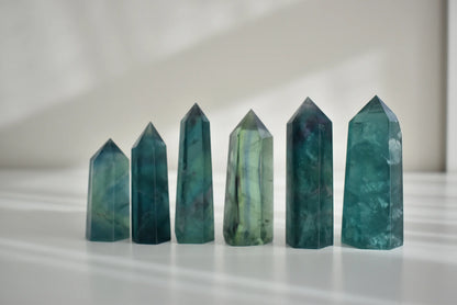 Blue Green Fluorite Points