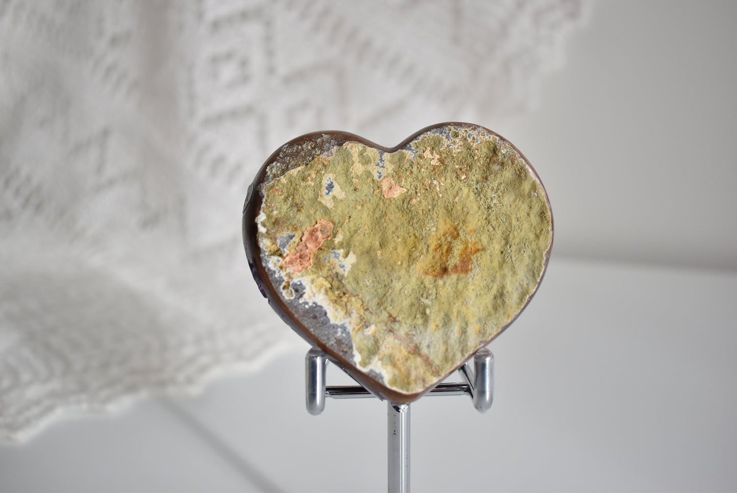 Dark Amethyst Cluster Heart #3