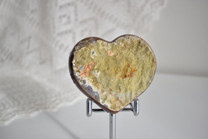 Dark Amethyst Cluster Heart #3