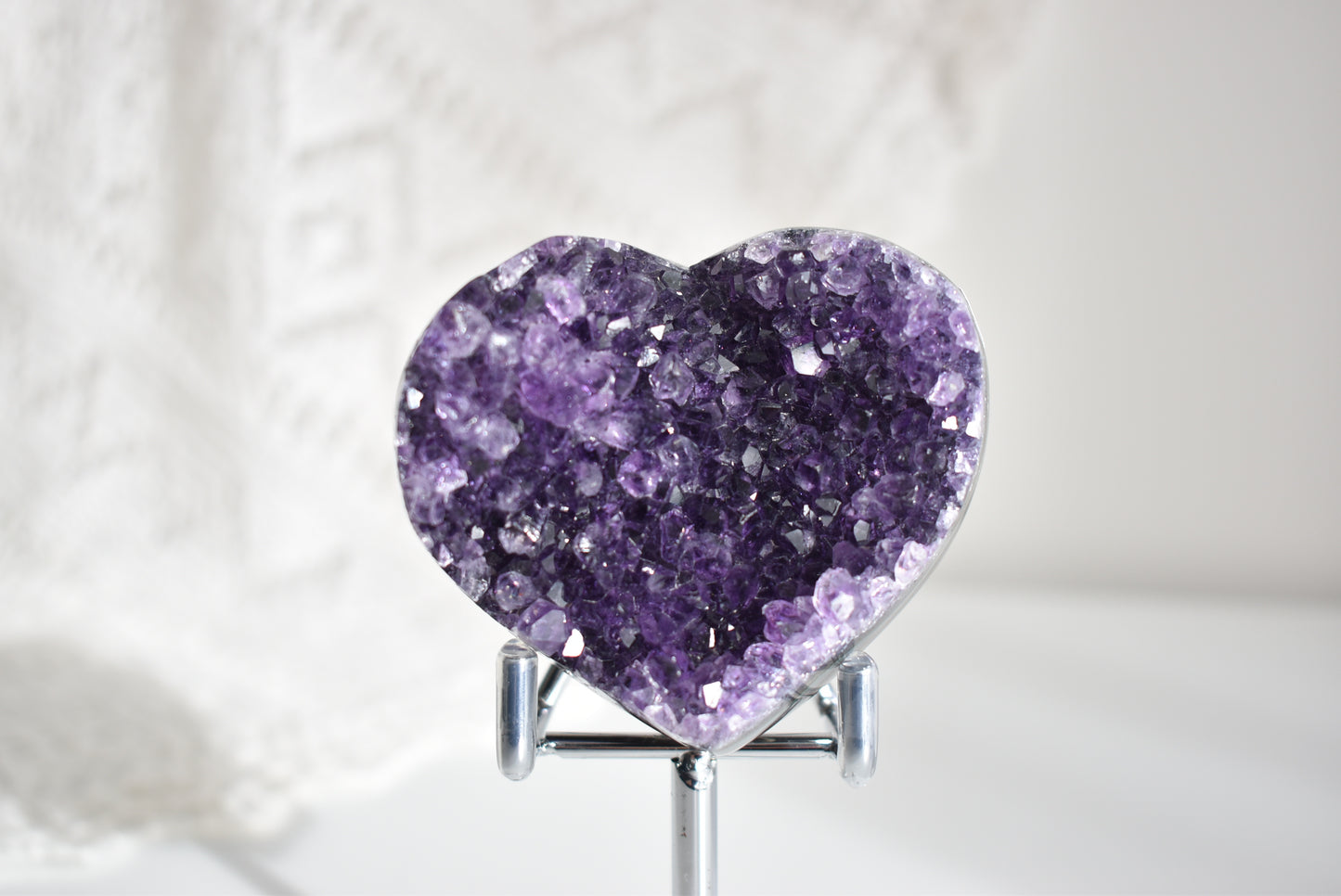 Dark Amethyst Cluster Heart #2