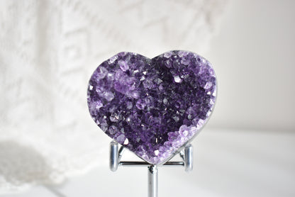 Dark Amethyst Cluster Heart #2