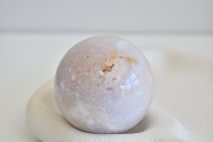 Flower Agate Sphere Druzy 62mm