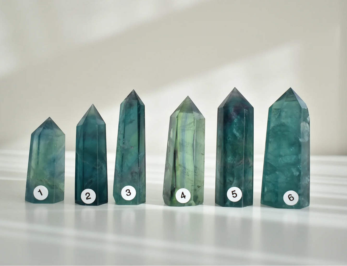 Blue Green Fluorite Points