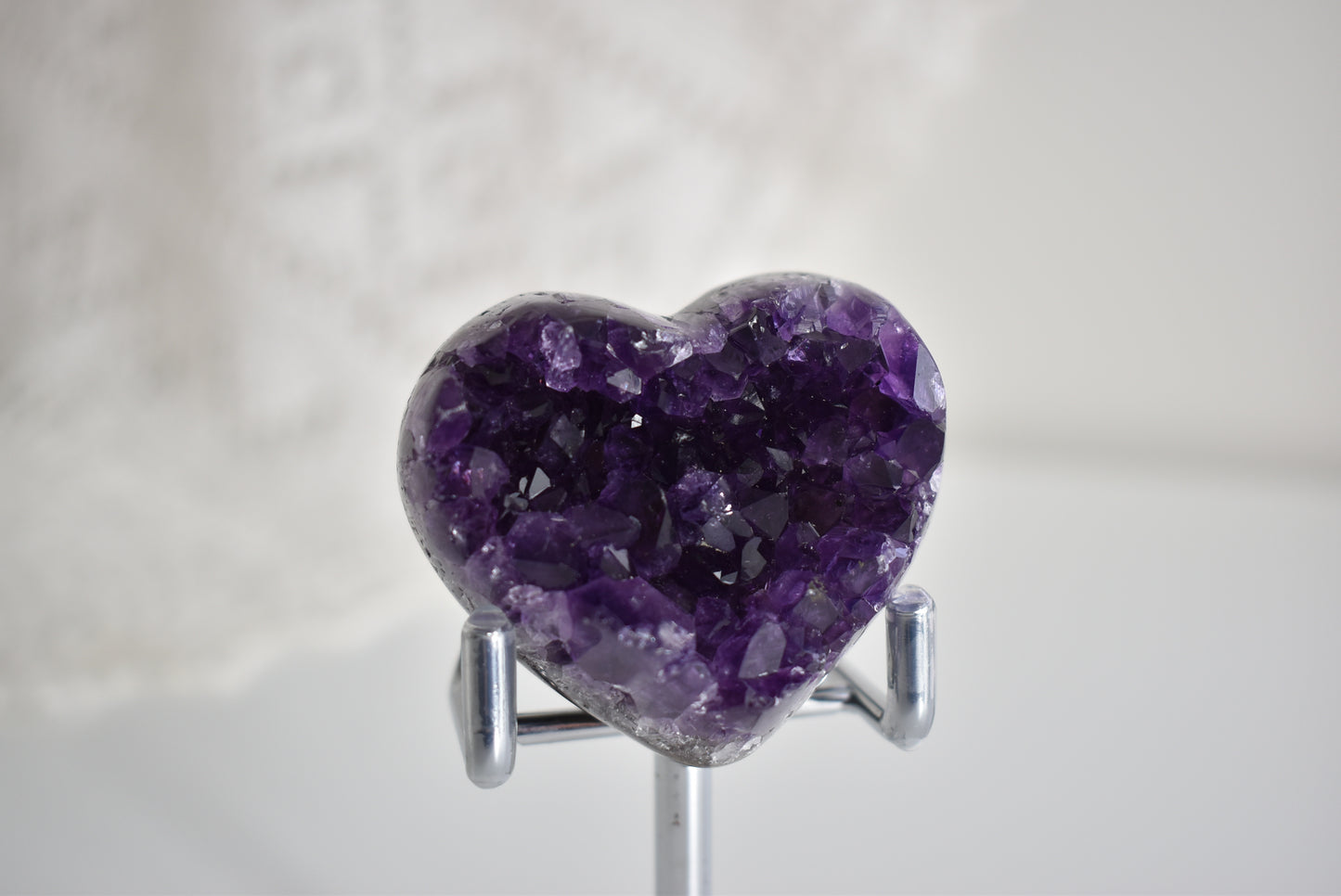 Dark Amethyst Cluster Heart #1
