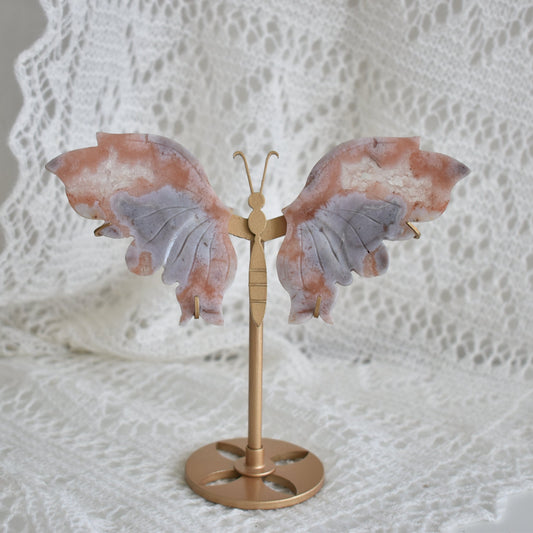 Pink Amethyst Butterfly on Stand