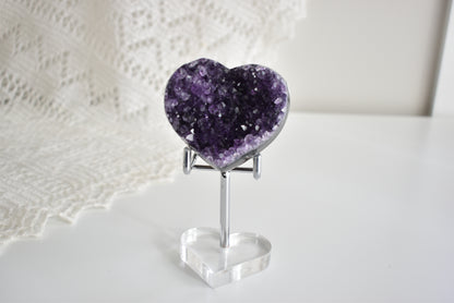 Dark Amethyst Cluster Heart #2