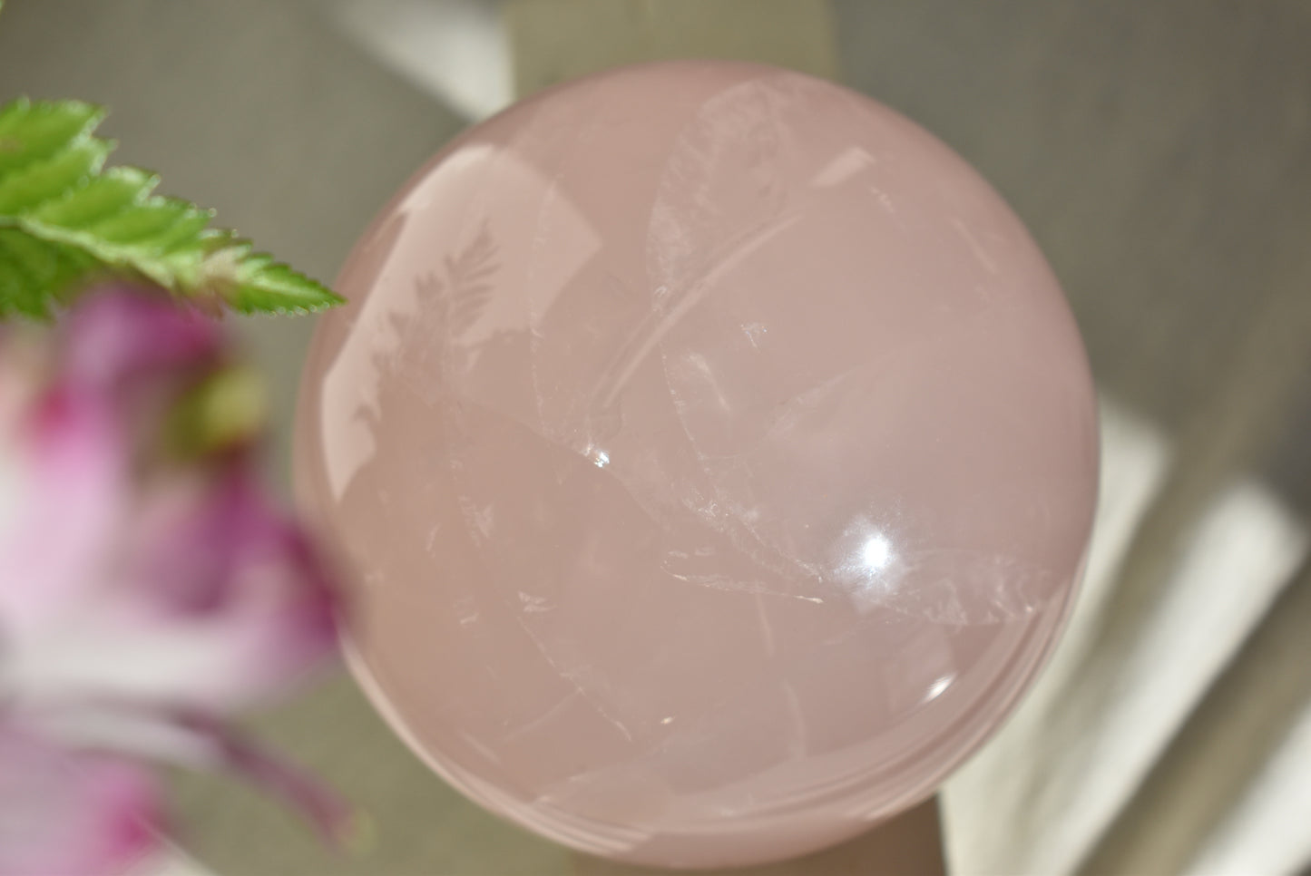 Extra Large Star Rose Quartz Sphere (video)