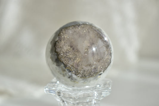 Fluorite with Pyrite Sphere #1