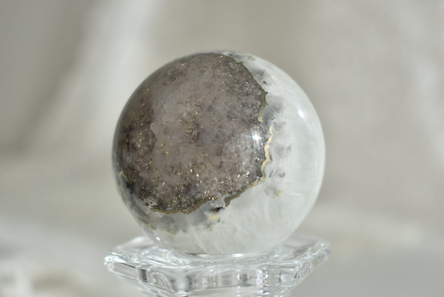 Fluorite with Pyrite Sphere #1
