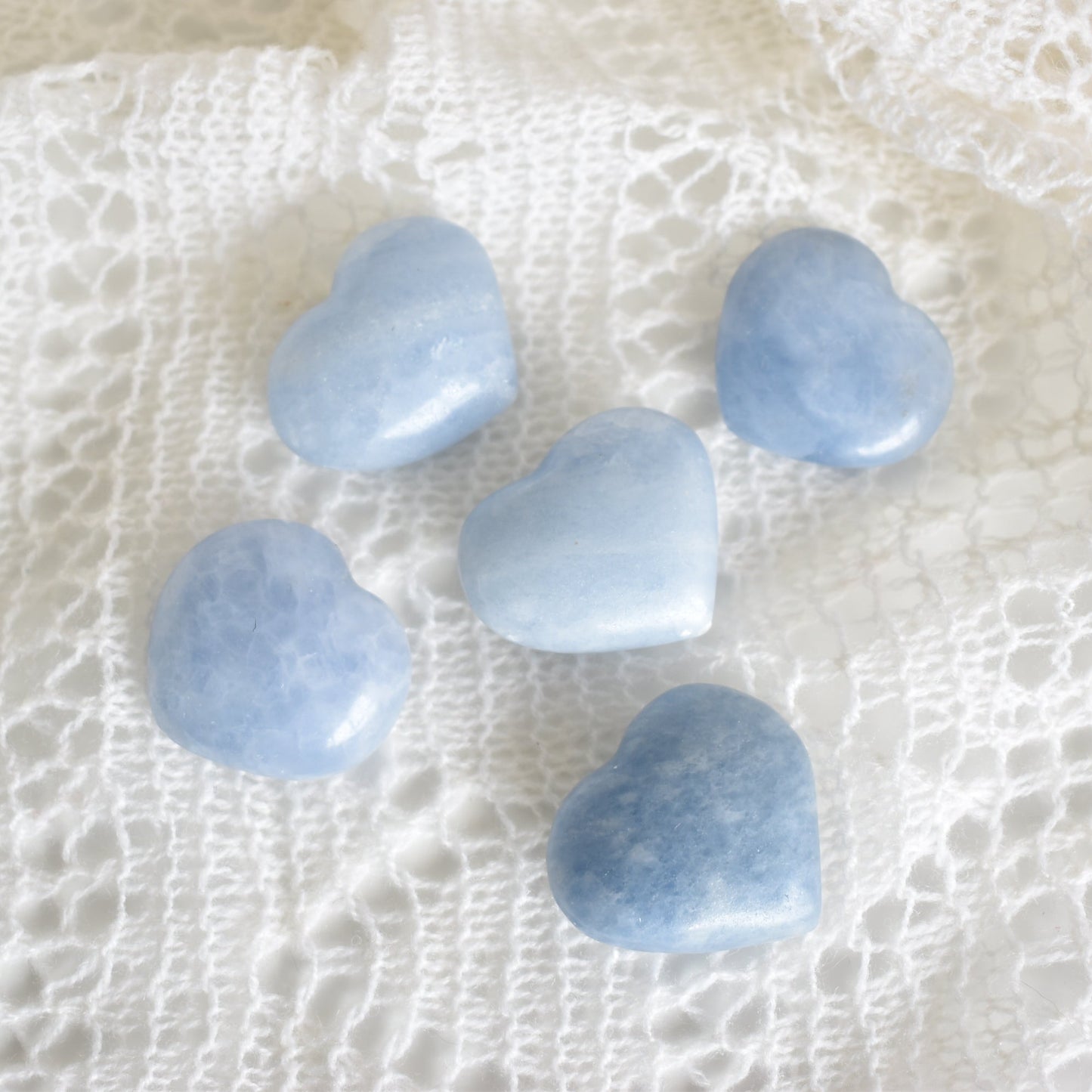 Blue Calcite Heart