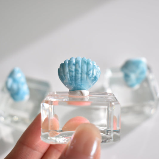 Premium Quality Larimar Shell Carving