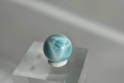 High Quality Larimar Sphere 1.8cm #6 (Video)
