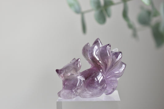 Amethyst Fox Carving