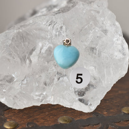 Small Larimar Pendant Sterling Sliver Pendant #5