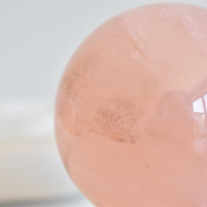 Asterism (star) Rose Quartz Sphere with dendritic #1