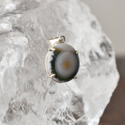 Orbicular Ocean Jasper Sterling Sliver Small Pendant